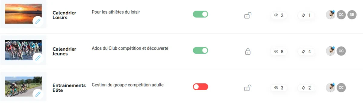 groupe triathlon entrainement