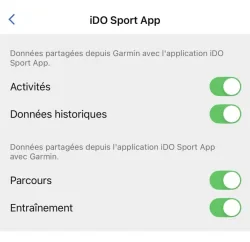 autorisation garmin connexion app