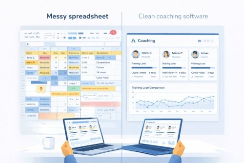 Suivi via un fichier excel vs logiciel de coaching comparatif tableur excel et logiciel de coaching sportif